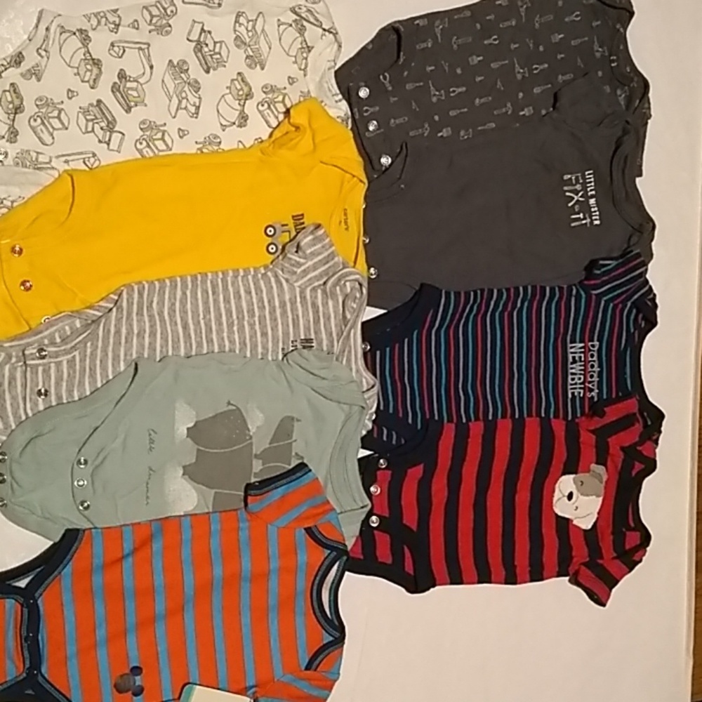 9 pieces baby boy new Born bodysuits
